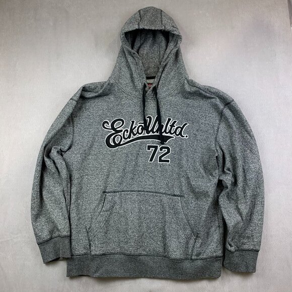 Vintage Ecko Mens Sweater 2XL Gray Hoodie Long Sleeve Embroidered Y2K Streetwear - Picture 1 of 7